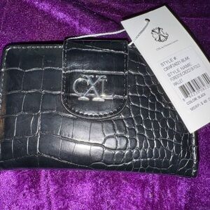 Christian Lacroix Black Croc-Embossed Wallet